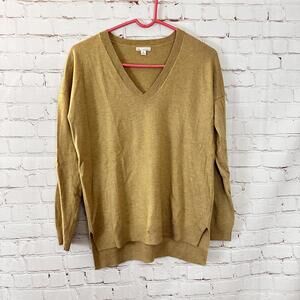Gap‎ Extra Fine Wool V-Neck Sweater - XS - Mustard Yellow